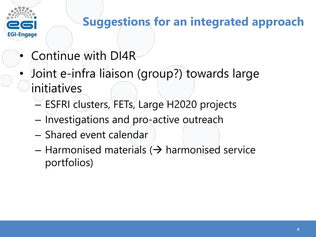 suggestions for an integrated approach