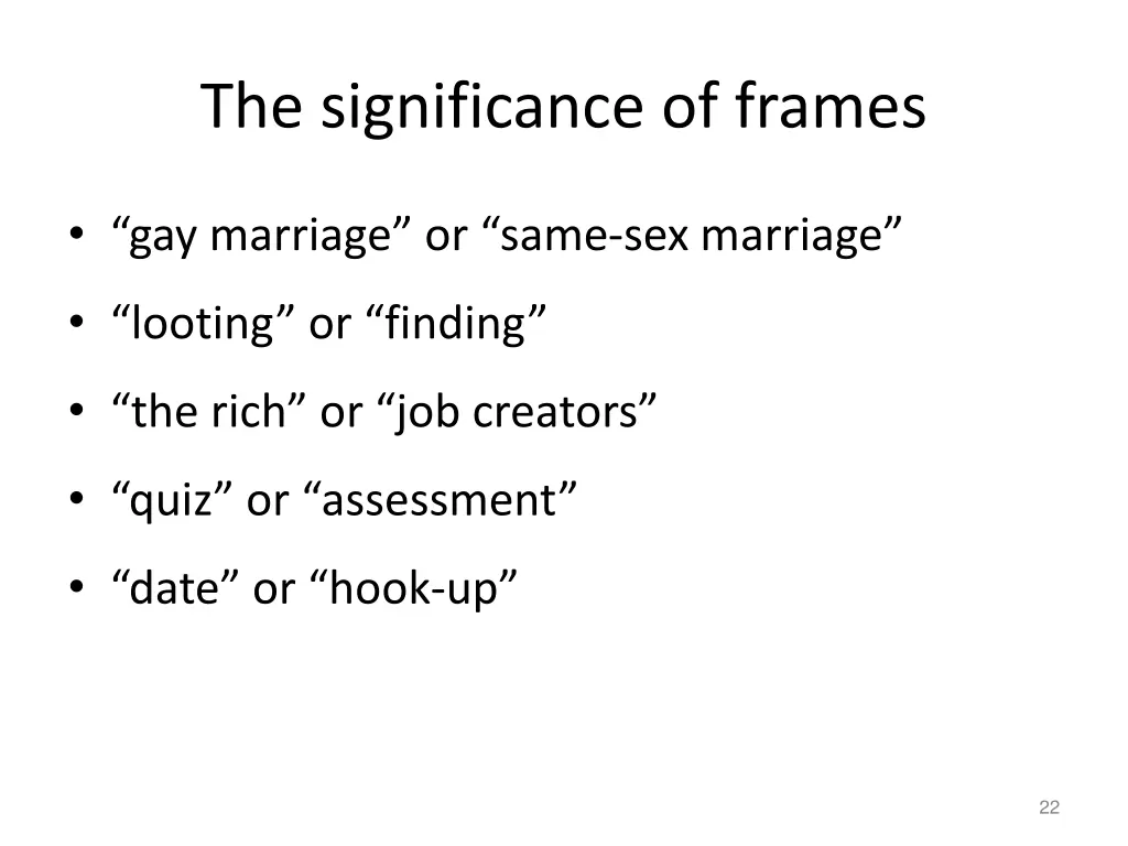 the significance of frames