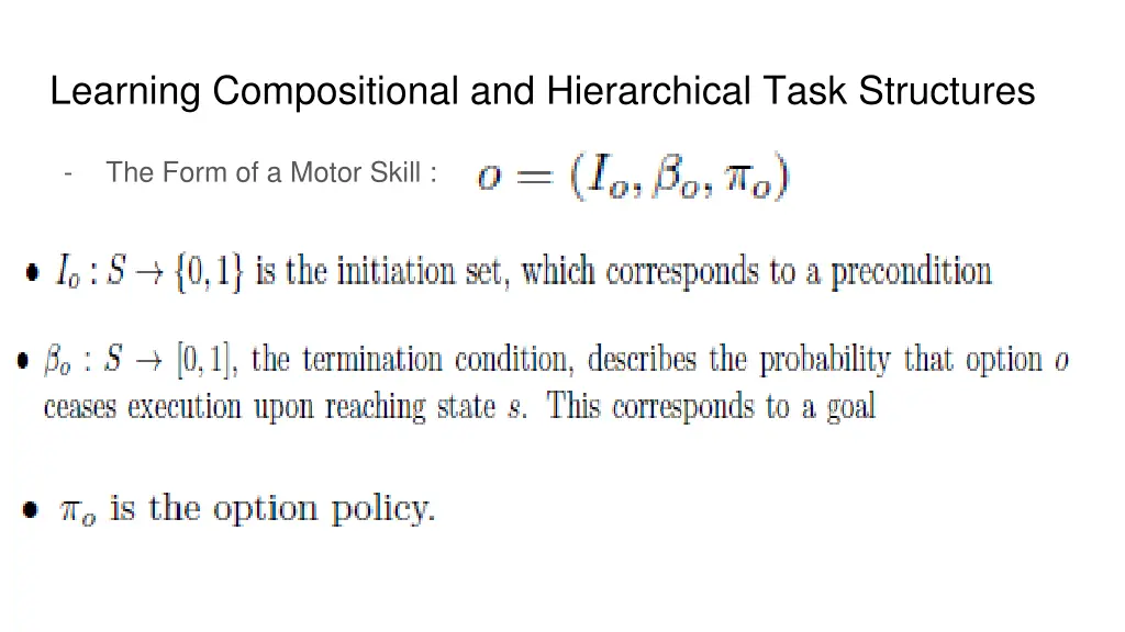 learning compositional and hierarchical task