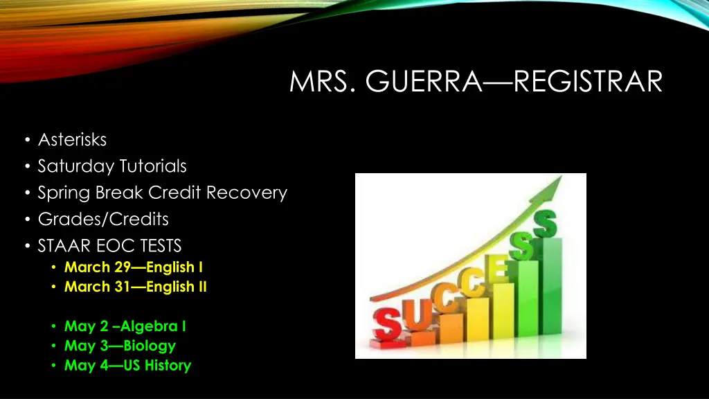 mrs guerra registrar