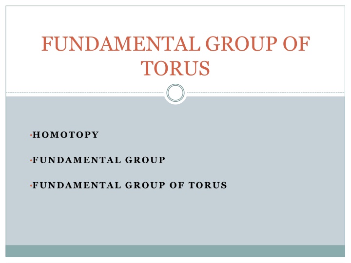 fundamental group of torus