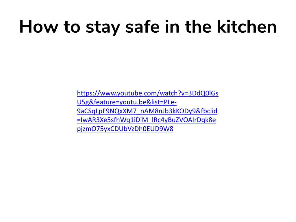 how to stay safe in the kitchen