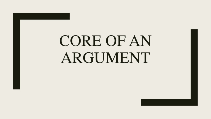 core of an argument