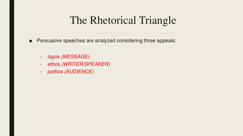 the rhetorical triangle