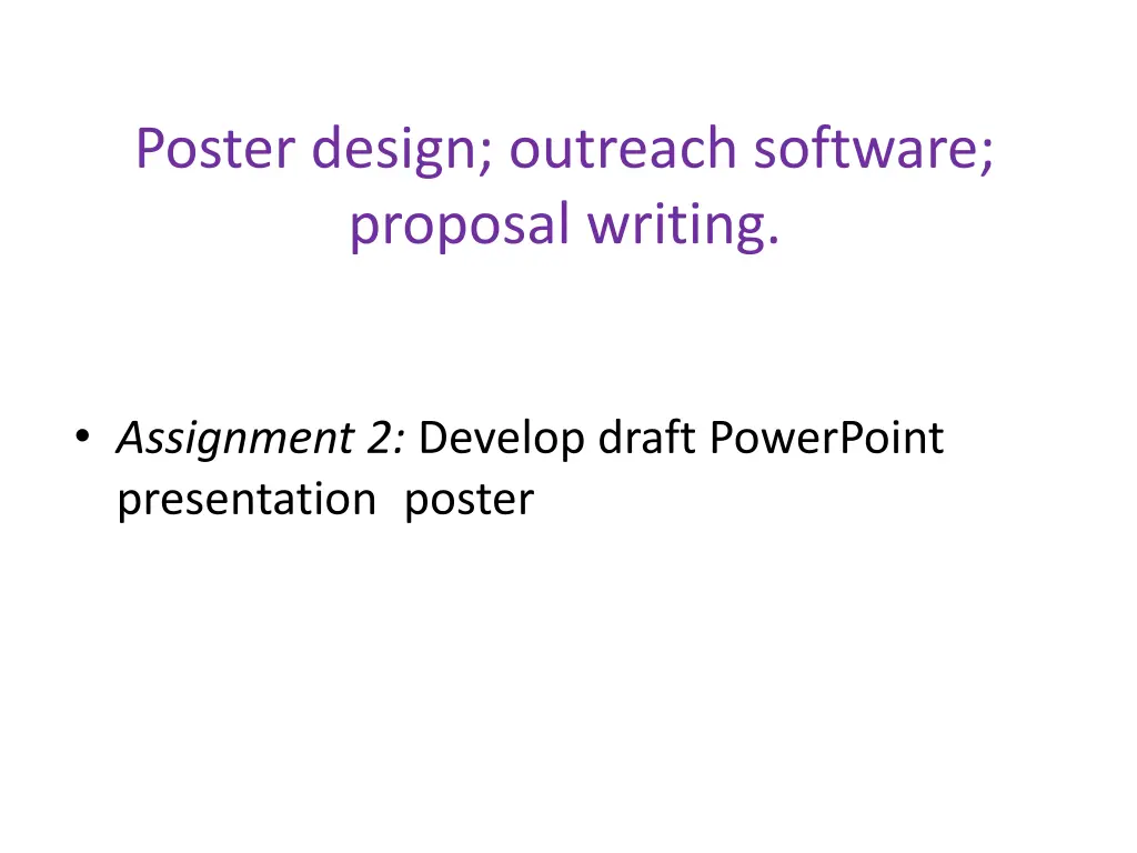 poster design outreach software proposal writing