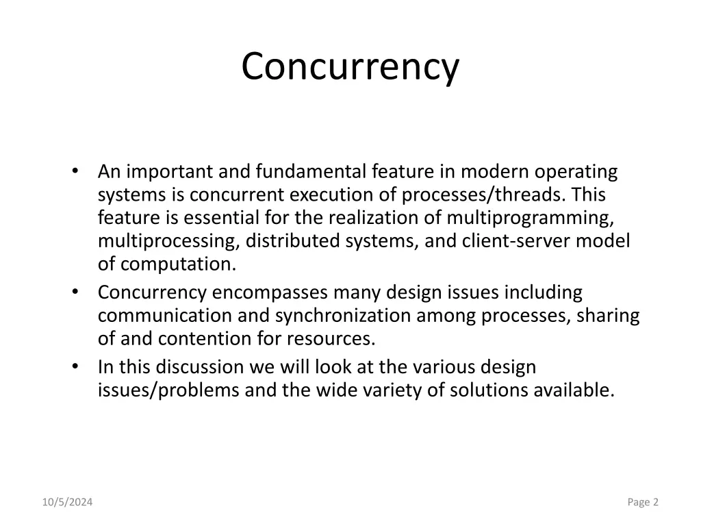 concurrency