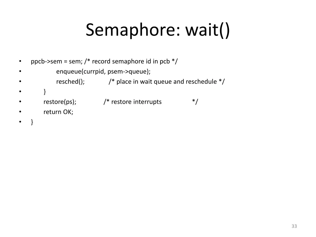 semaphore wait 1