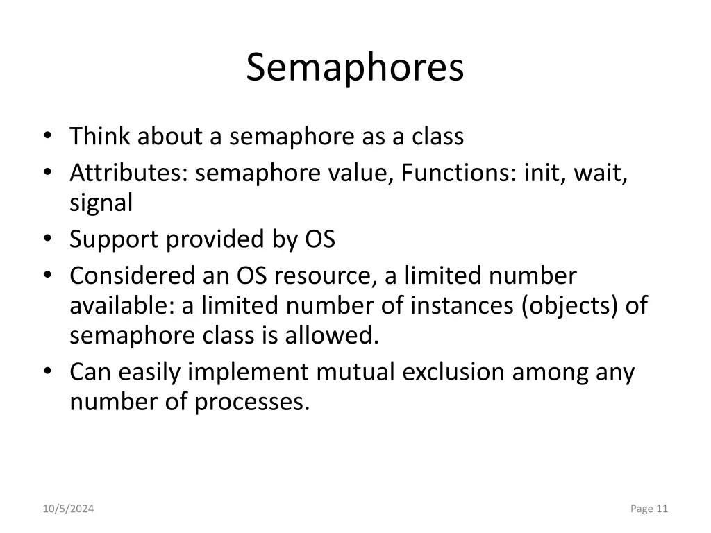 semaphores