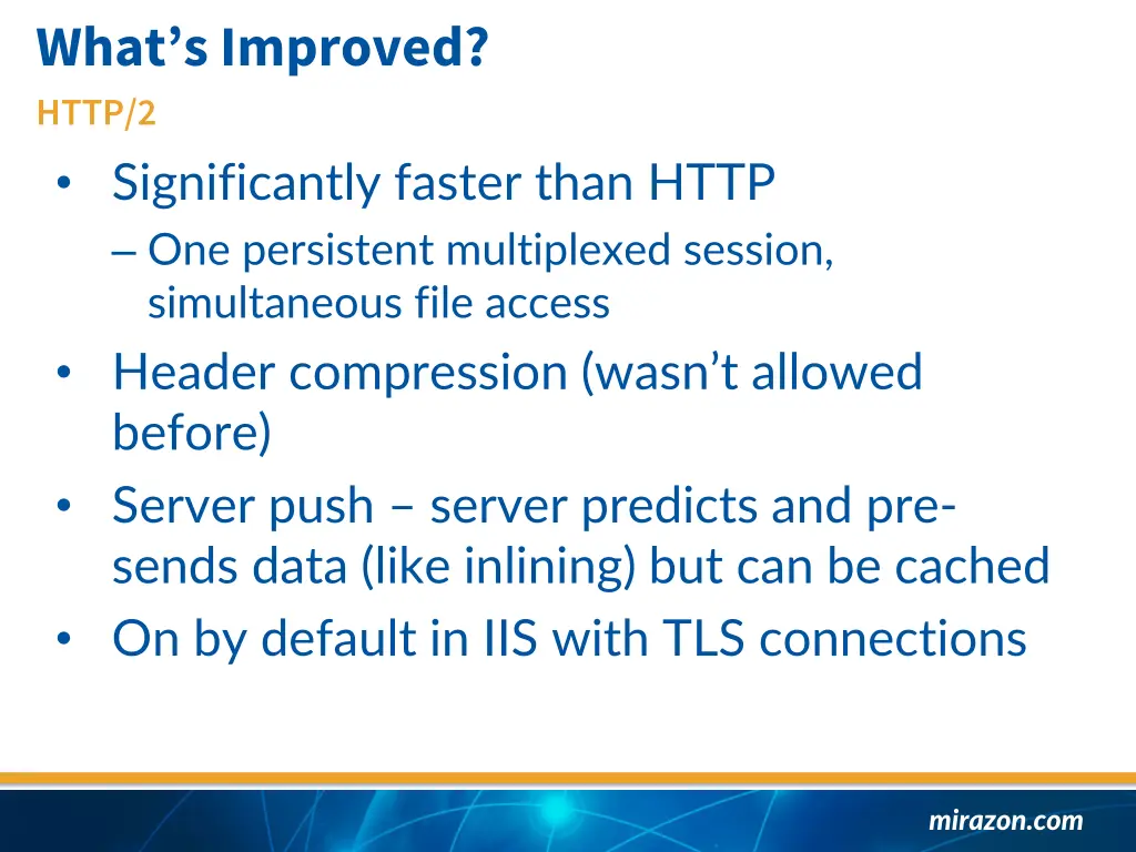 what s improved http 2 significantly faster than