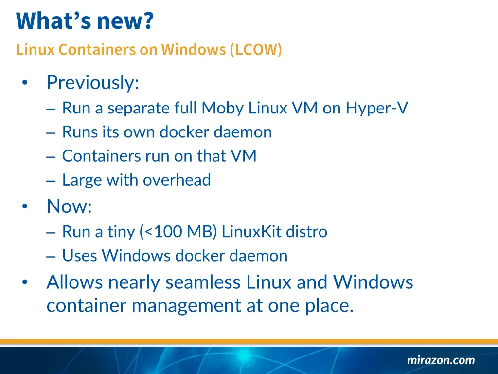 what s new linux containers on windows lcow 1