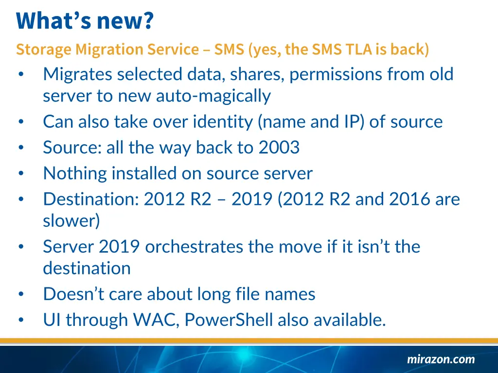 what s new storage migration service