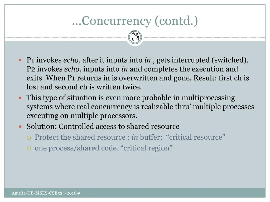 concurrency contd