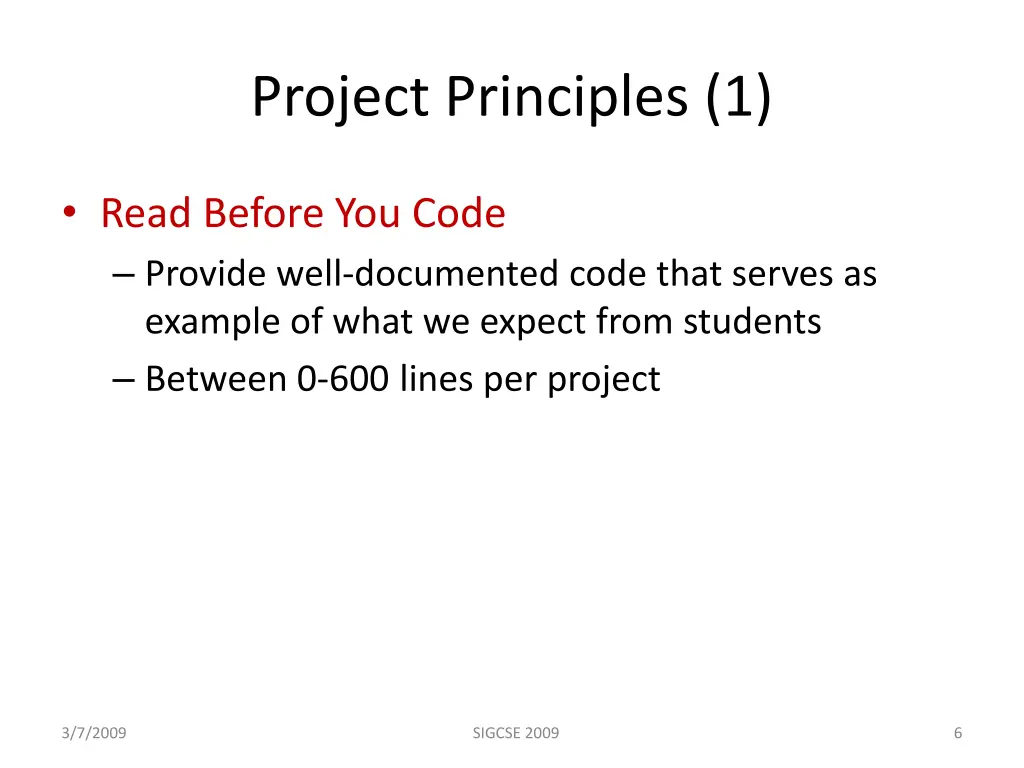 project principles 1