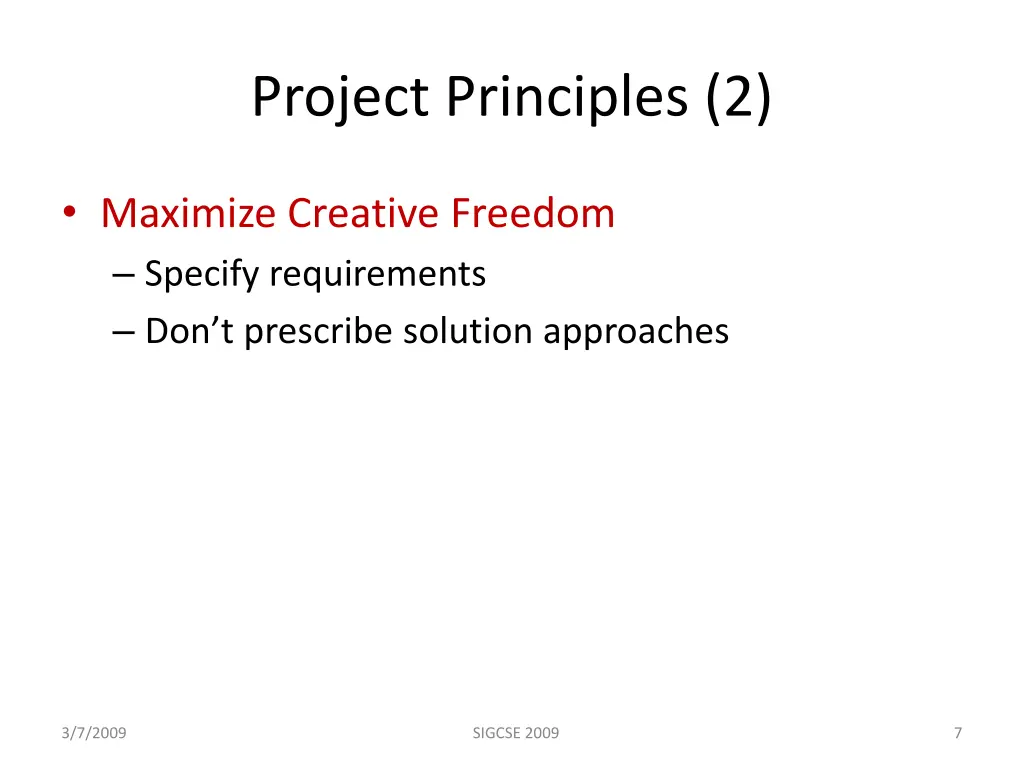 project principles 2