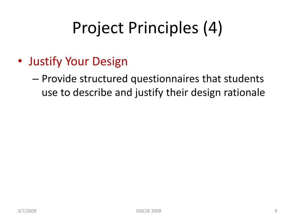 project principles 4