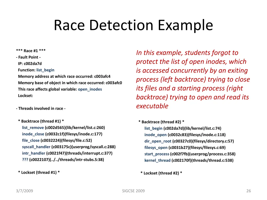 race detection example