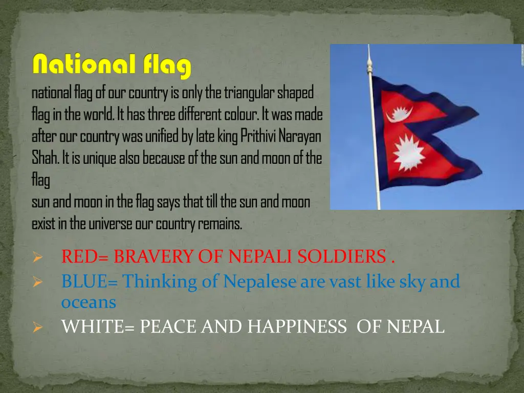 national flag national flag of our country