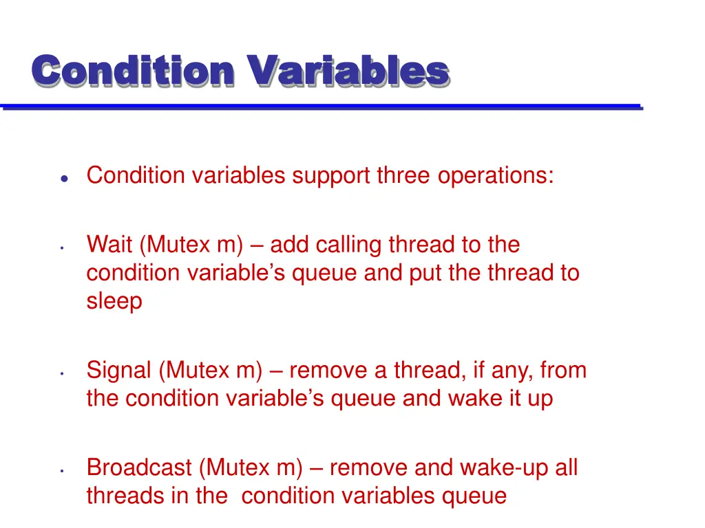 condition condition variables 1