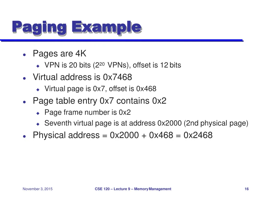 paging paging example example