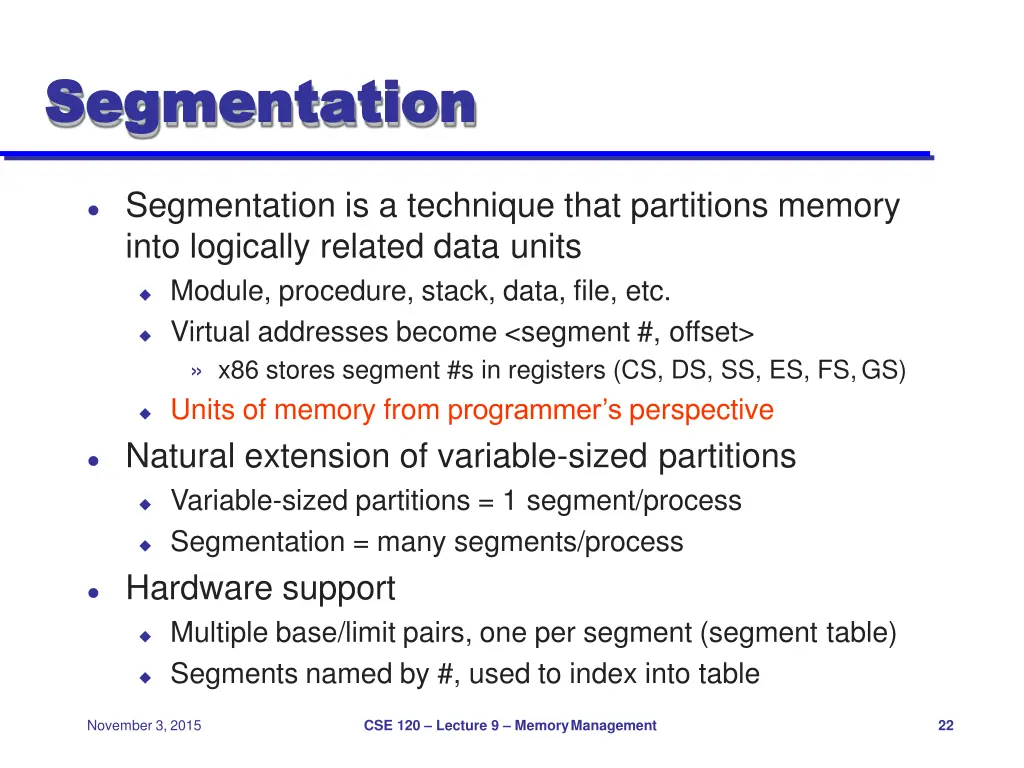 segmentation segmentation