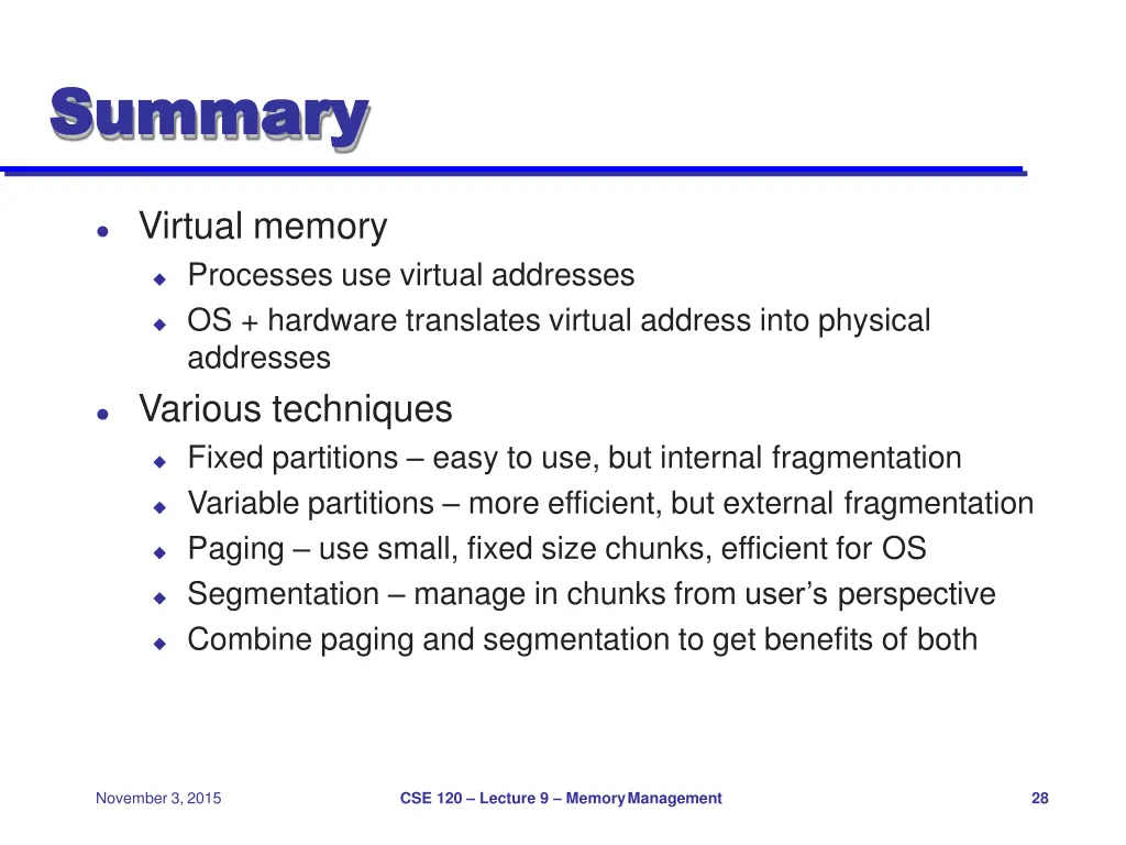 summary summary