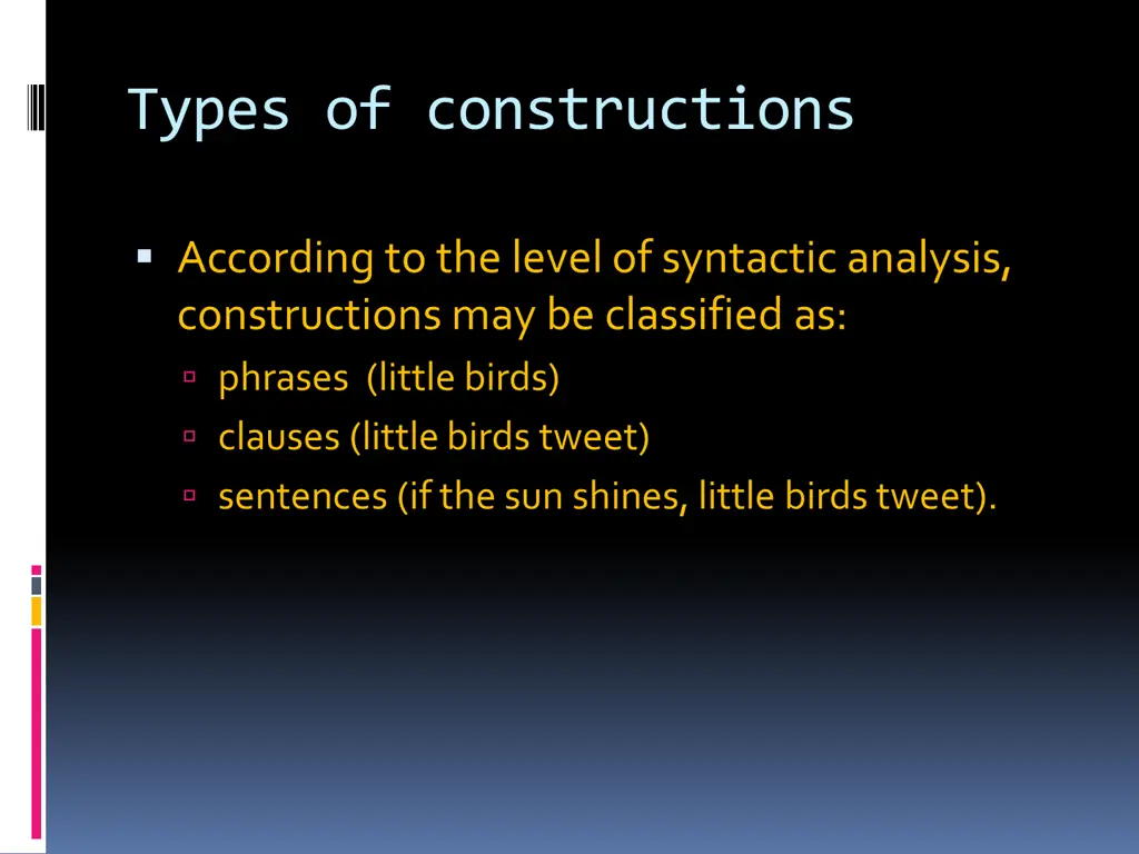 types of constructions