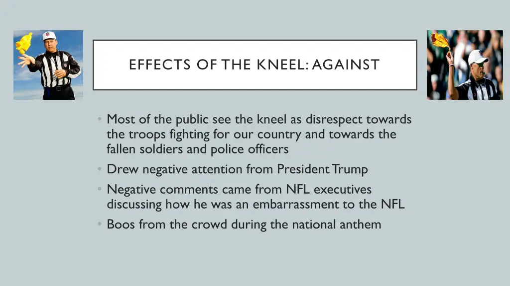 effects of the kneel against