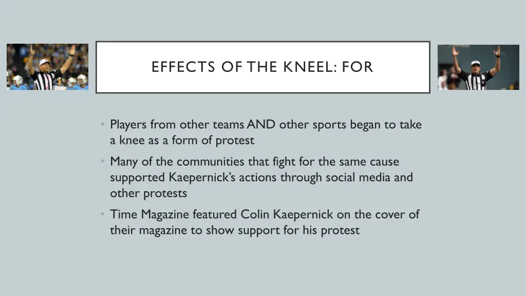 effects of the kneel for