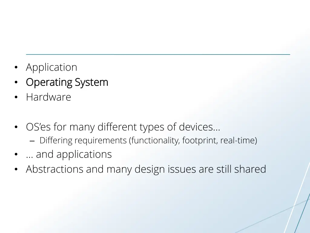 application operating system operating system