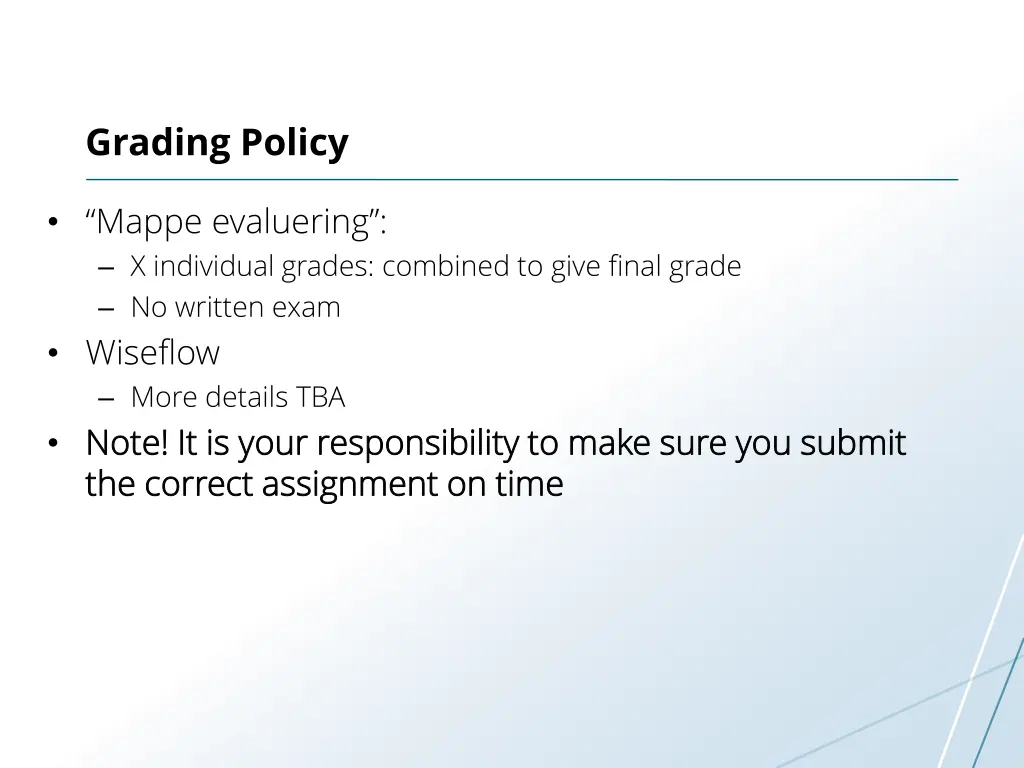 grading policy