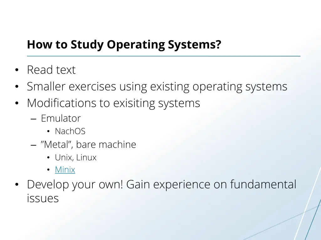 how to study operating systems