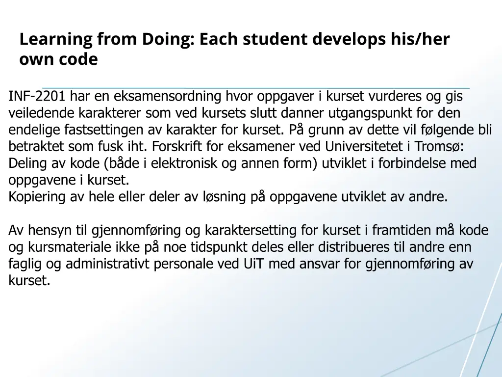 learning from doing each student develops