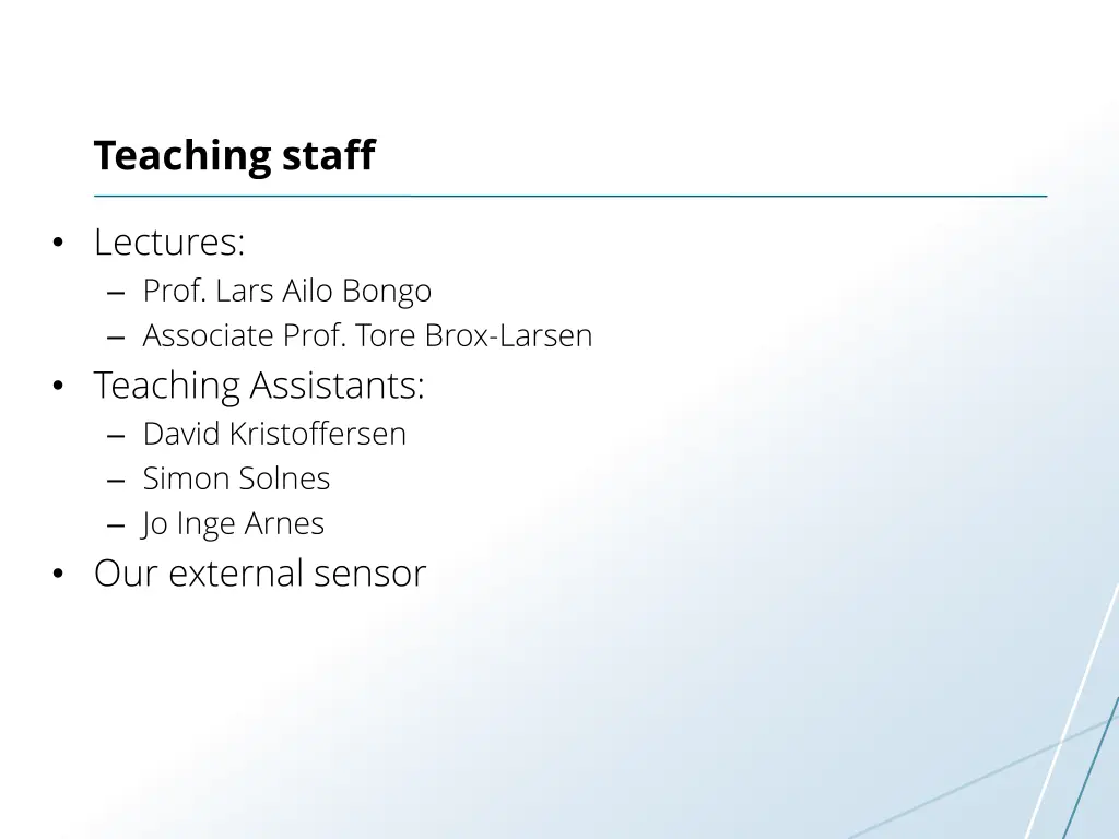 teaching staff