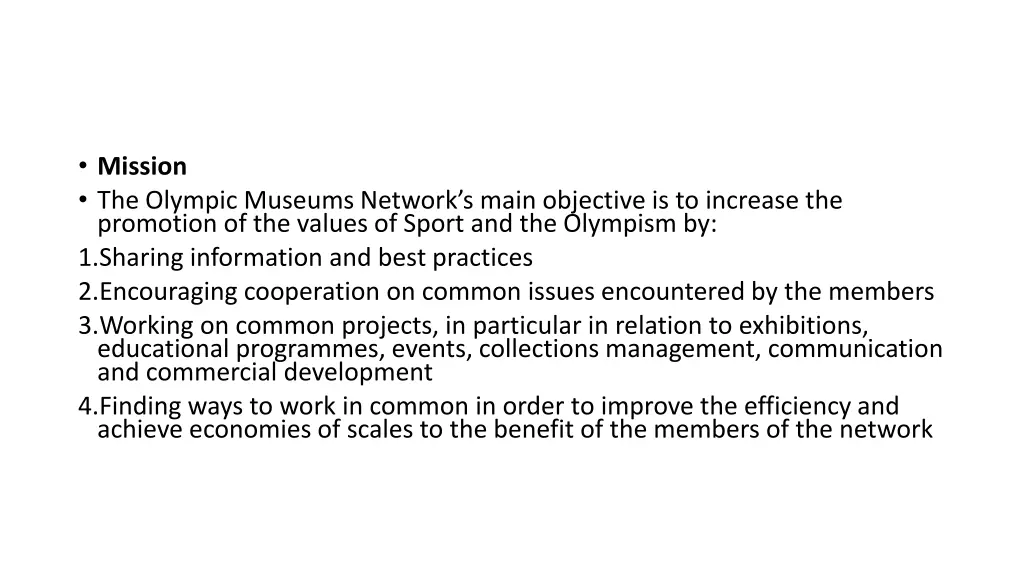 mission the olympic museums network s main