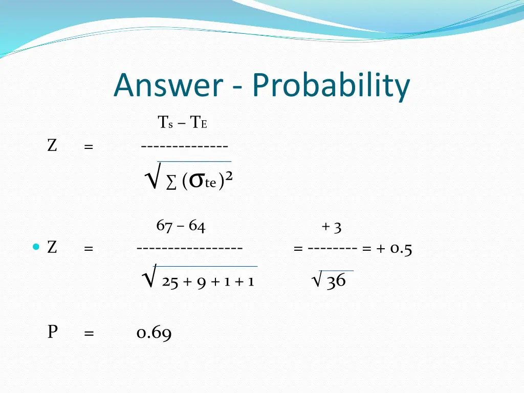 answer probability