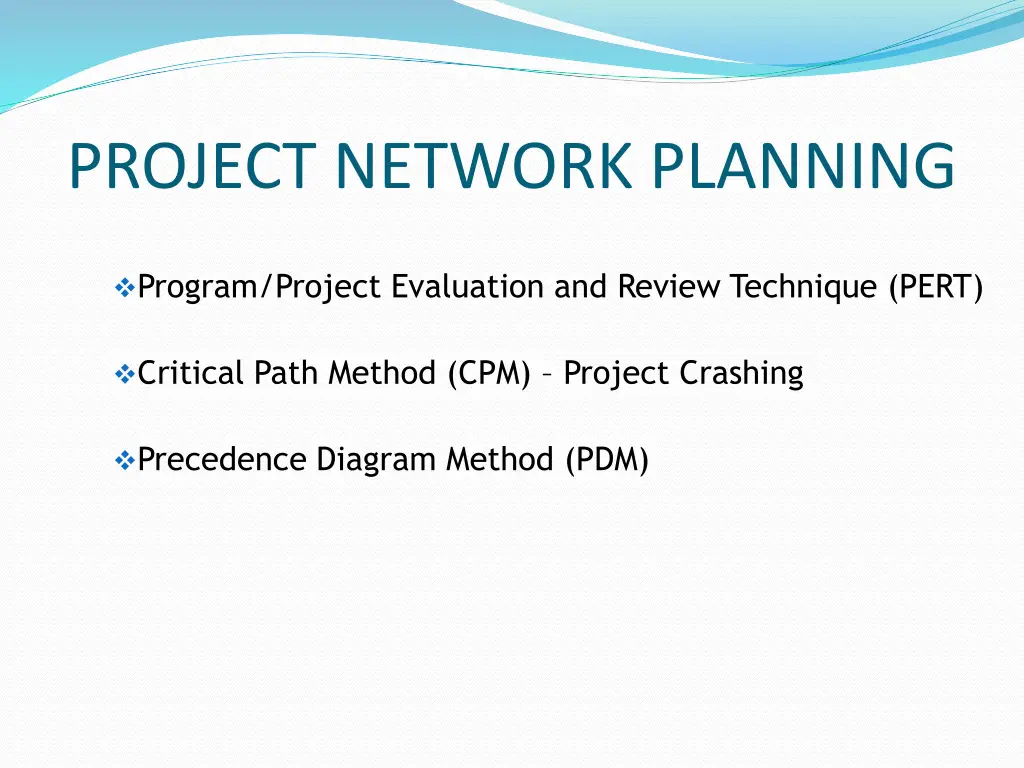 project network planning