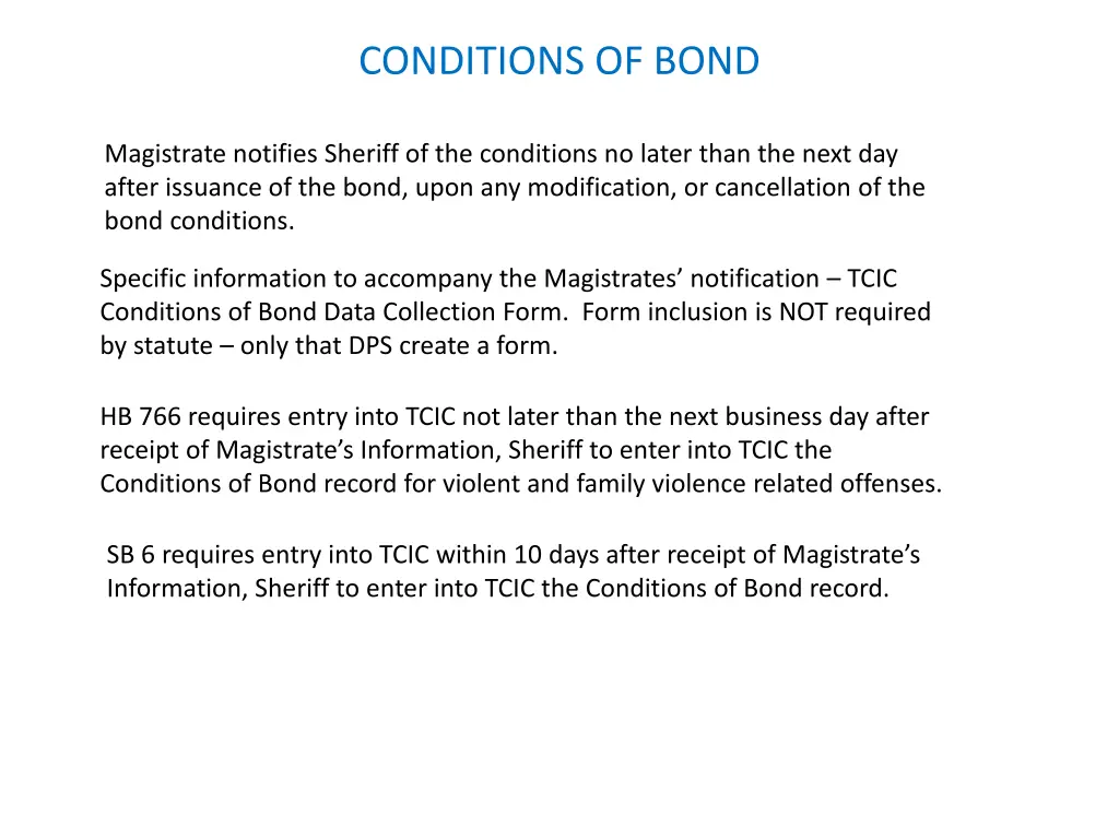 conditions of bond 3