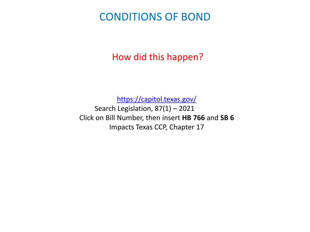 conditions of bond