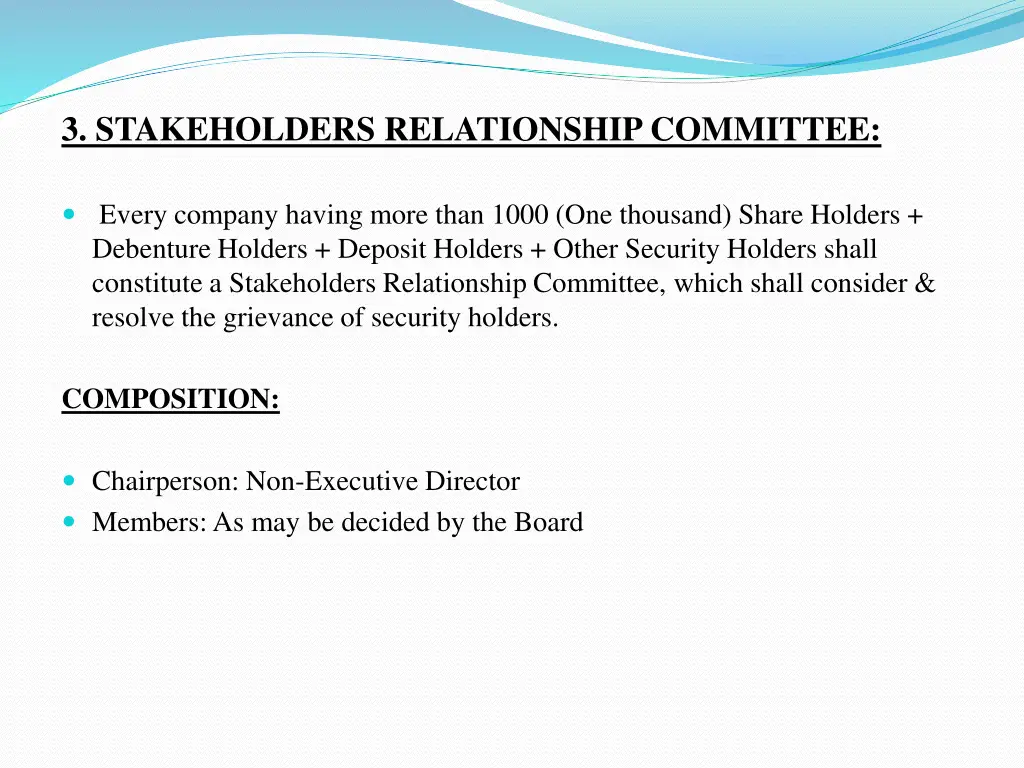 3 stakeholders relationship committee