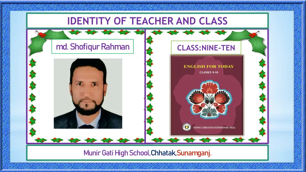 identity of teacher and class