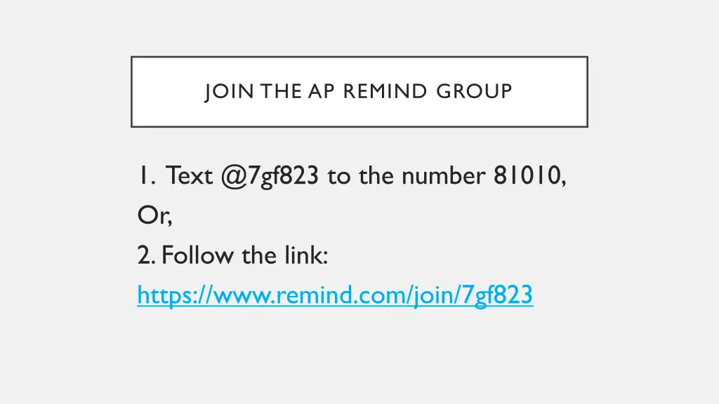 join the ap remind group