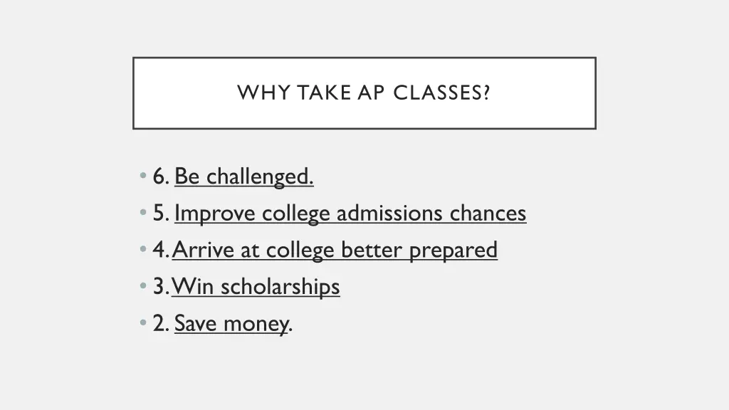 why take ap classes