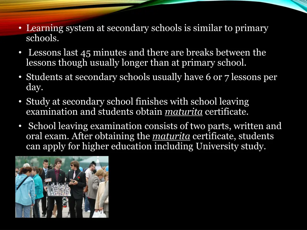 learning system at secondary schools is similar