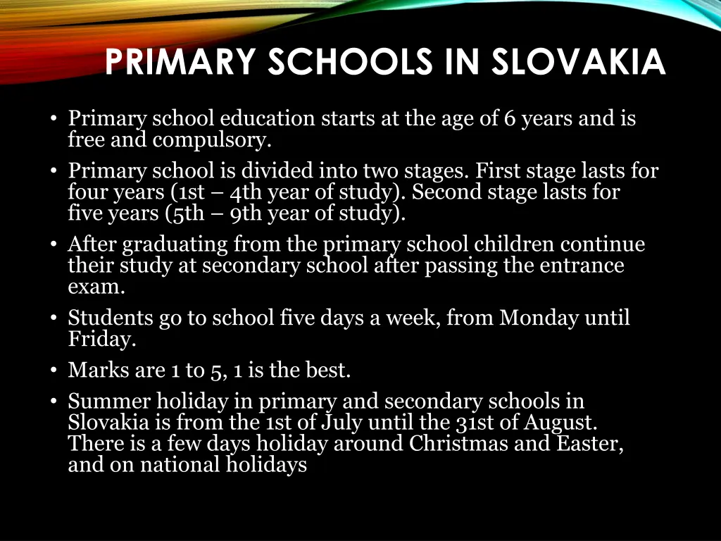 primary schools in slovakia