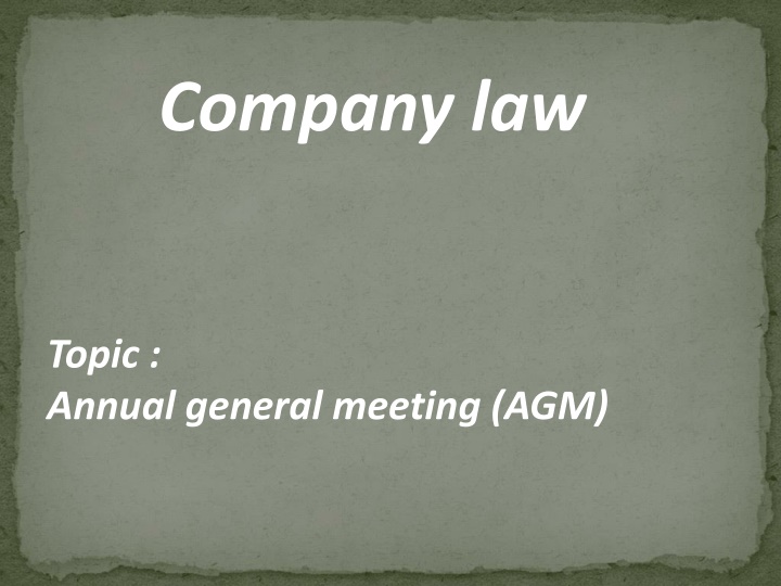 company law