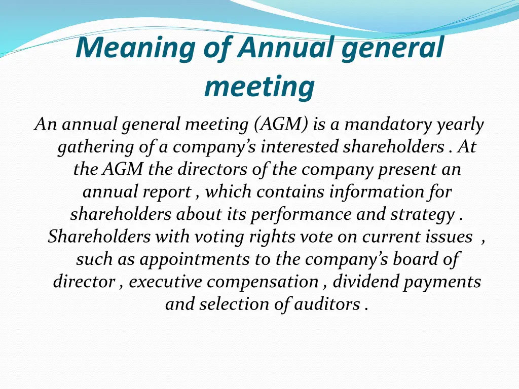 meaning of annual general meeting