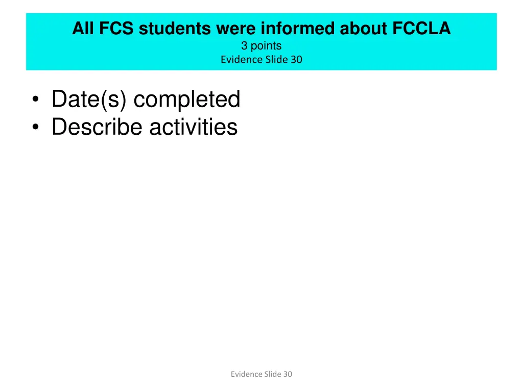 all fcs students were informed about fccla