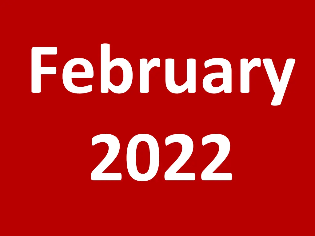 february 2022