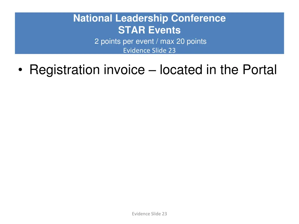 national leadership conference star events