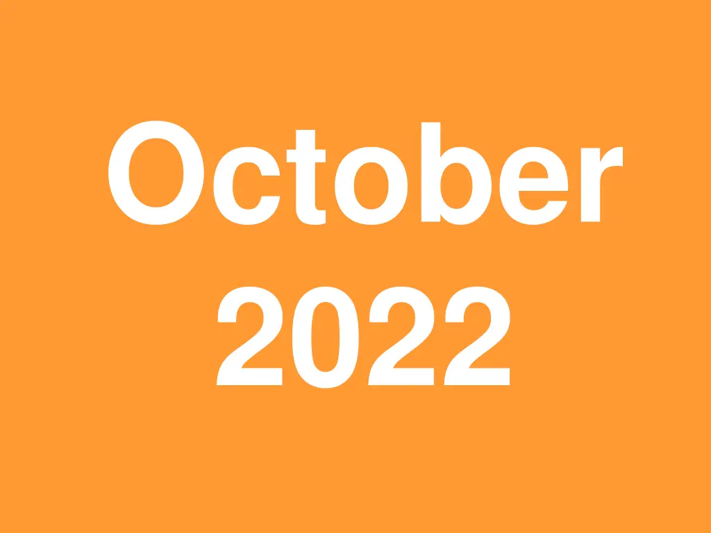 october 2022